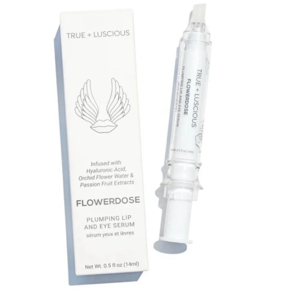 True + Luscious Flowerdose Lip and Eye Serum,‎ 14ml Full Sized, New/Unopened